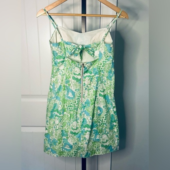 Lily Pulitzer McCallum Floral mini dress green/blue size 0. EUC - Picture 3 of 7